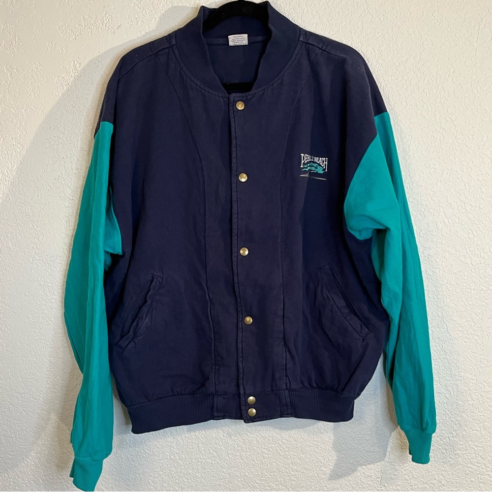 Vintage Crazy Shirt Hawaii Pebble Beach bomber knit jacket USA Men’s XL